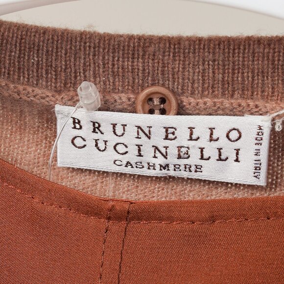 Brunello Cucinelli Light Brown Cashmere Silk-Tank Sweater Set - Picture 4 of 10